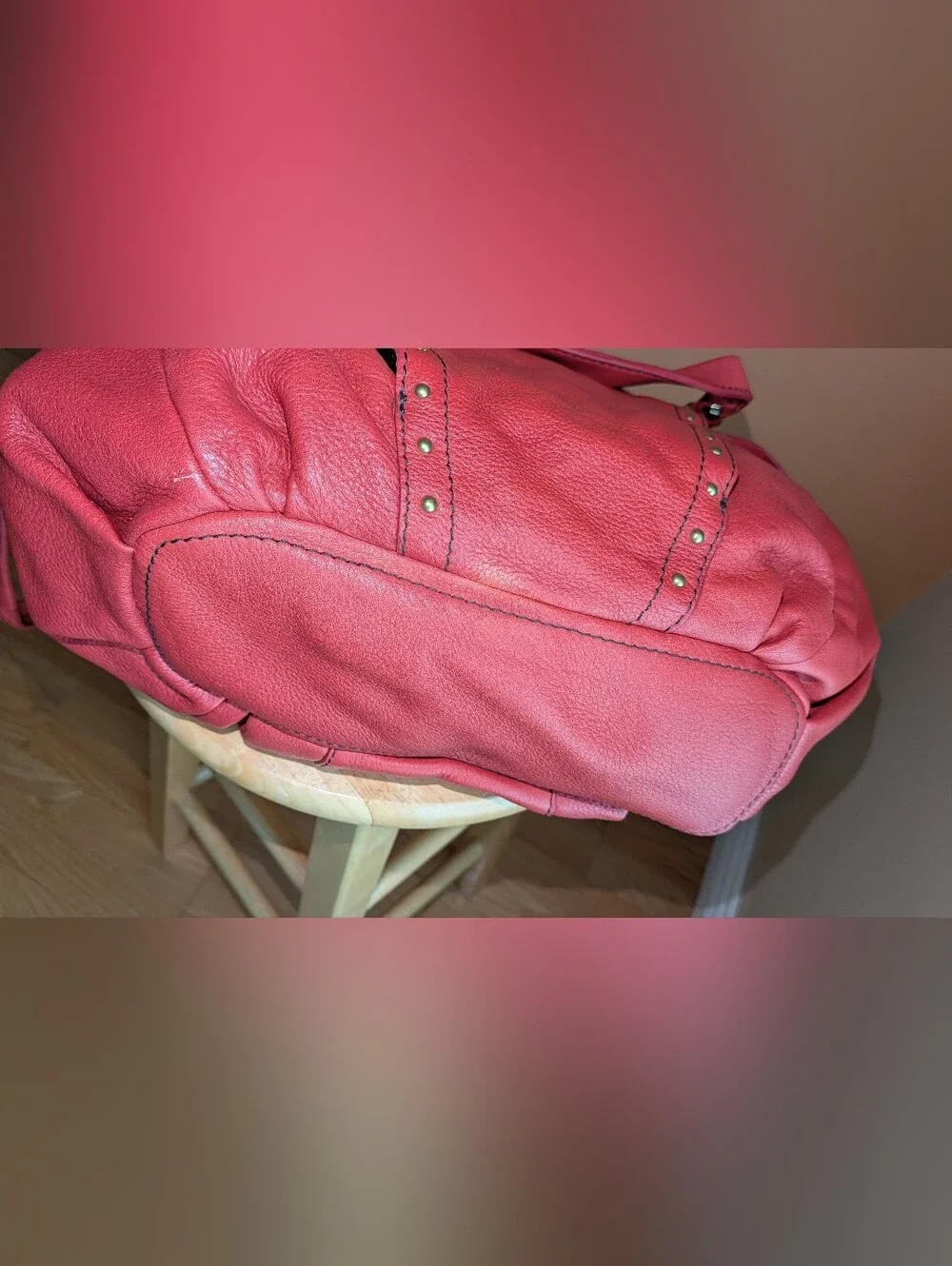 ORYANY Leather Bag / Detachable Shoulder Strap Color Wine